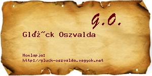 Glück Oszvalda névjegykártya